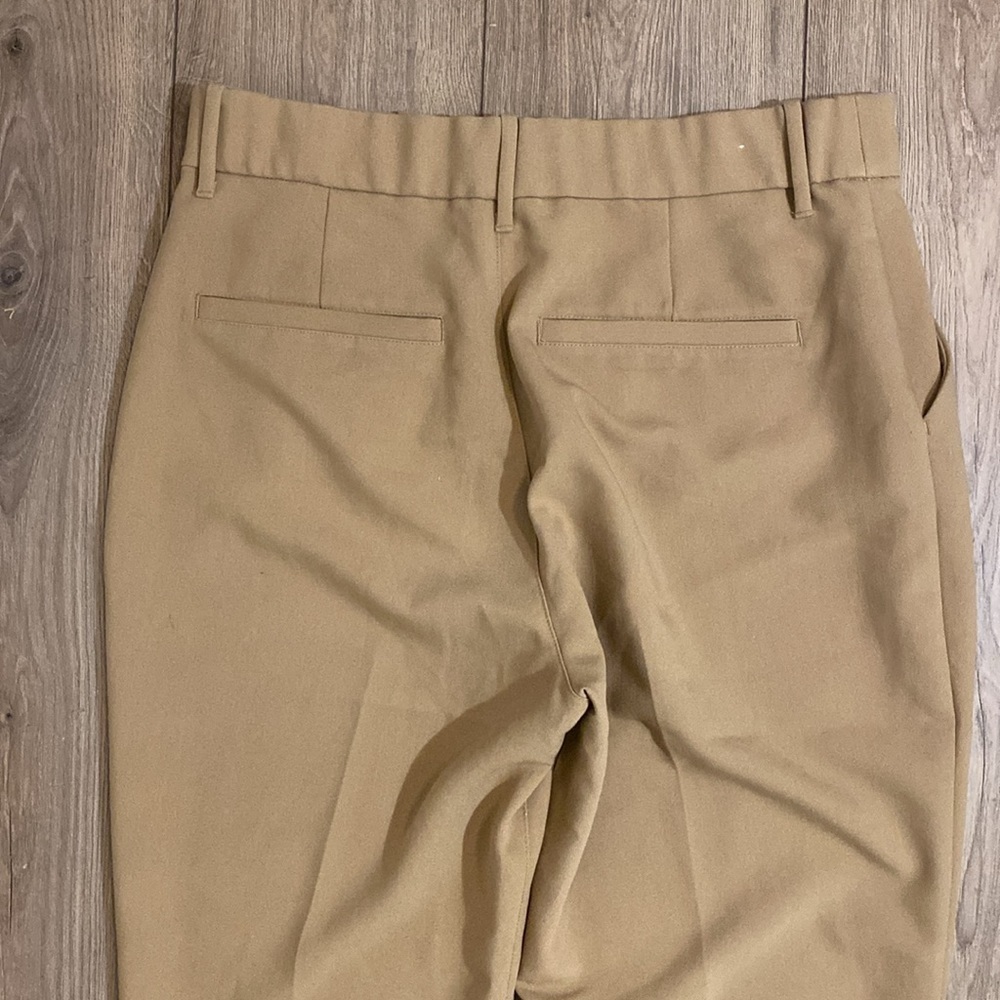 Abercrombie & Fitch | High Rise Tailored Spilt Hem Flare Trousers | Tan | Sz 14 - Picture 10 of 10